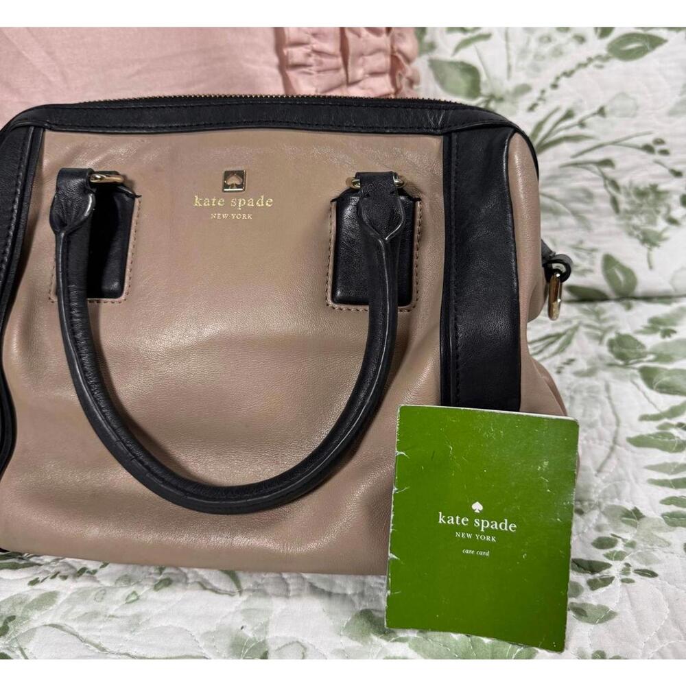 Kate Spade - Hudson Street Blake Satchel - Taupe & Black
